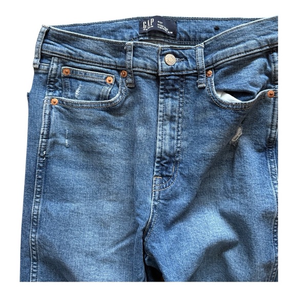 Gap Vintage Distressed High Rise Slim Jeans - Picture 4 of 8